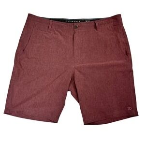7 Diamonds Velocity Performance Shorts Mens 38 Burgundy Heather Golf Hiking